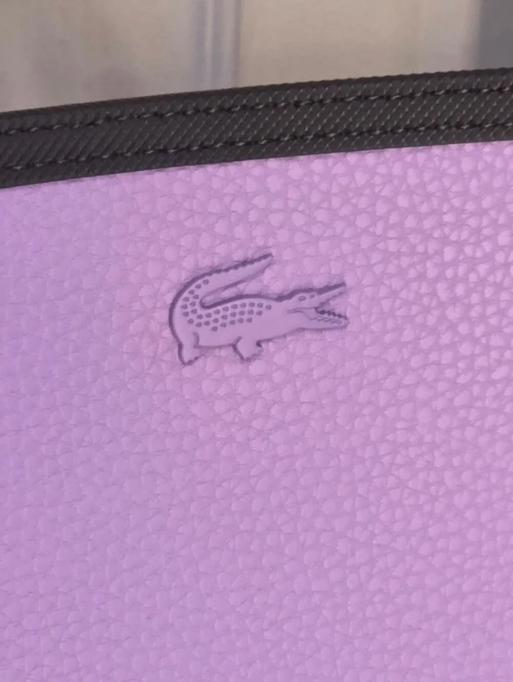 Lacoste Anna Reversible Two-Tone Tote Navy and Lilac NEW